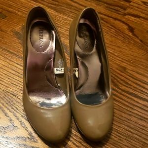 Light brown closed toe heels